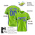 Custom Neon Green Royal Blue Gradient Side Personalized Star Pattern Authentic Baseball Jersey