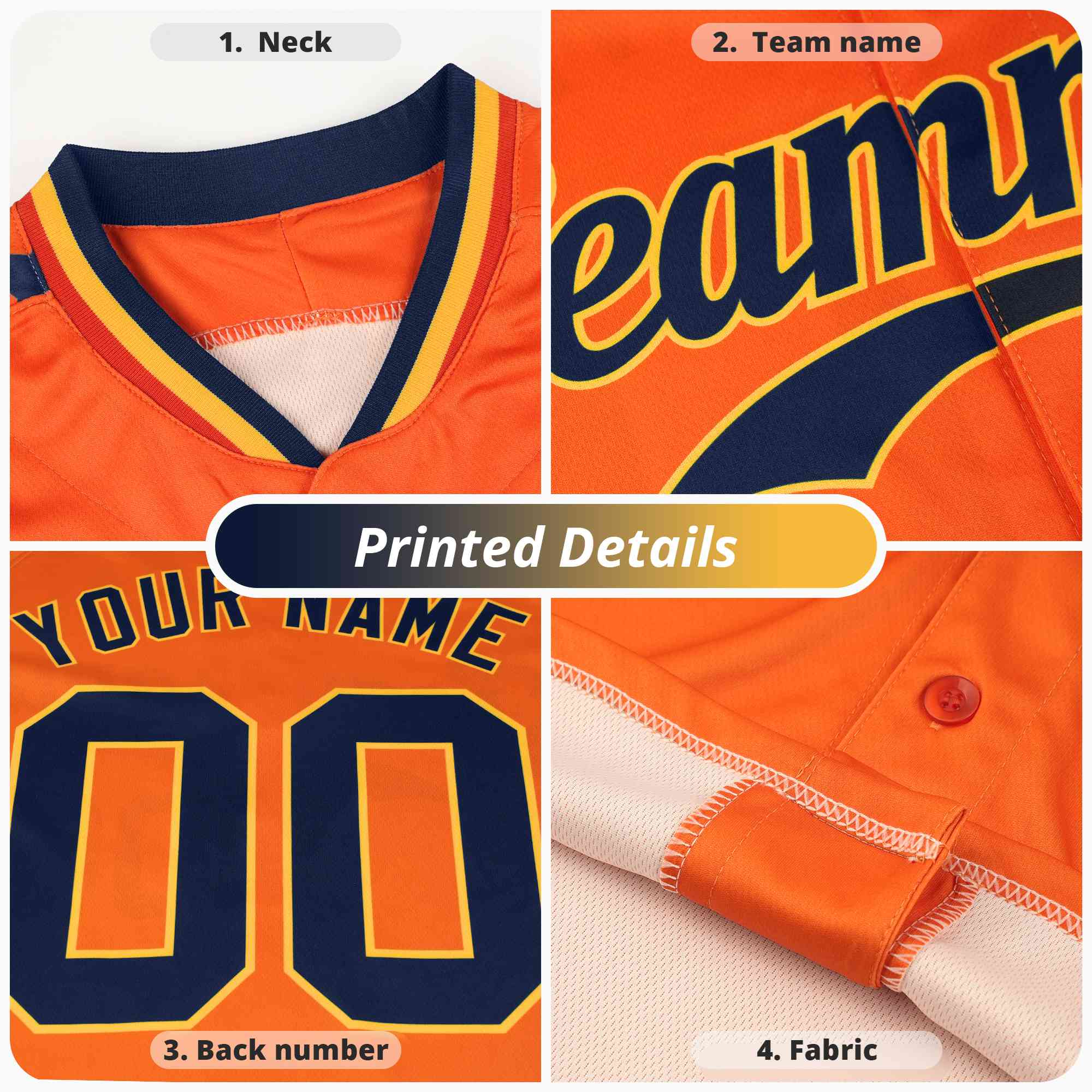 Custom Royal Blue Orange Gradient Side Personalized Star Pattern Authentic Baseball Jersey