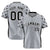 Custom Gray Black Gradient Side Personalized Star Pattern Authentic Baseball Jersey