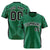 Custom Kelly Green Black Gradient Side Personalized Star Pattern Authentic Baseball Jersey