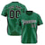 Custom Kelly Green Black Gradient Side Personalized Star Pattern Authentic Baseball Jersey