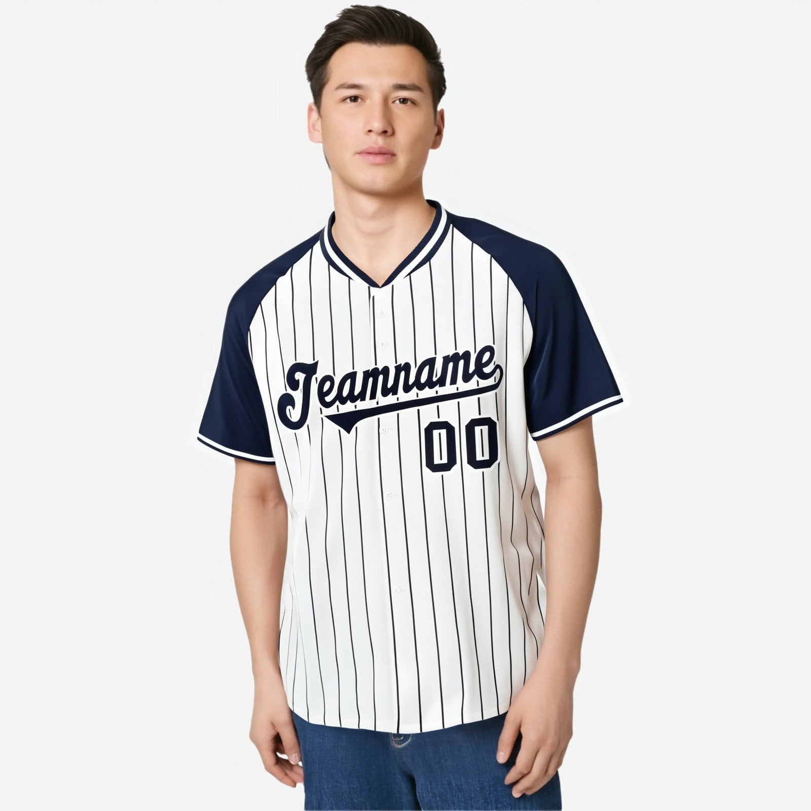 Custom White Navy Authentic Baseball Jersey