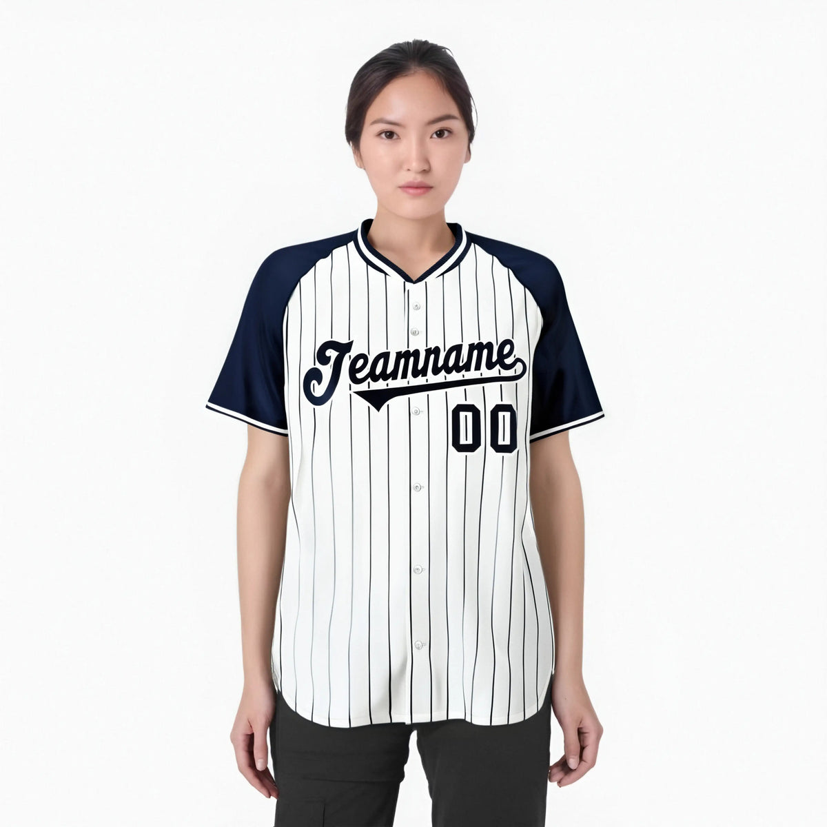 Custom White Navy Authentic Baseball Jersey