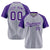 Custom Gray Purple Pinstripe Purple-Gray Authentic Raglan Sleeves Baseball Jersey