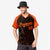 Custom Black Orange Pinstripe Orange-Black Authentic Raglan Sleeves Baseball Jersey