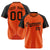 Custom Orange Black Pinstripe Black-Orange Authentic Raglan Sleeves Baseball Jersey