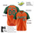 Custom Orange Green Pinstripe Green Orange Authentic Raglan Sleeves Baseball Jersey