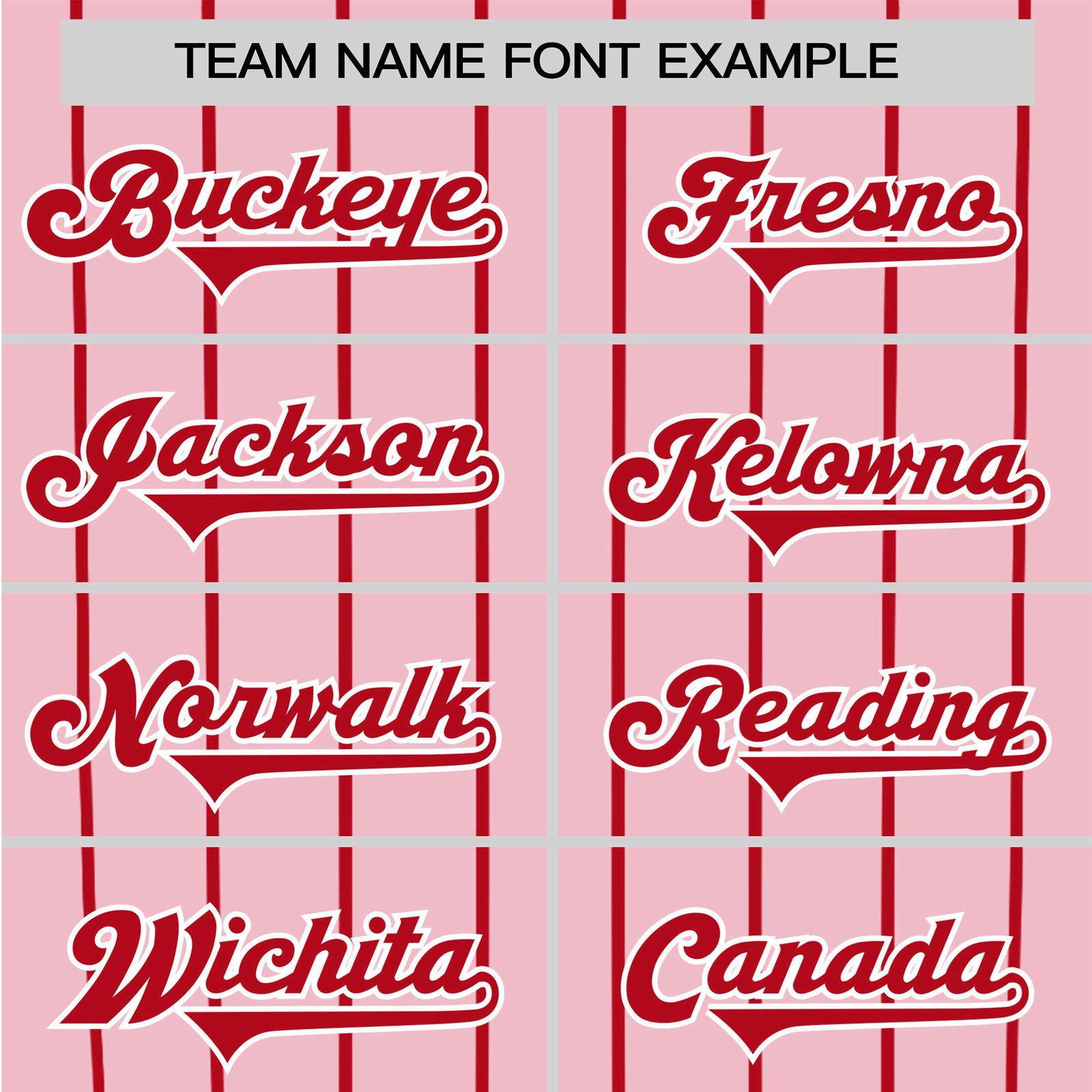 Custom Pink Red Pinstripe Red-Pink Authentic Raglan Sleeves Baseball Jersey