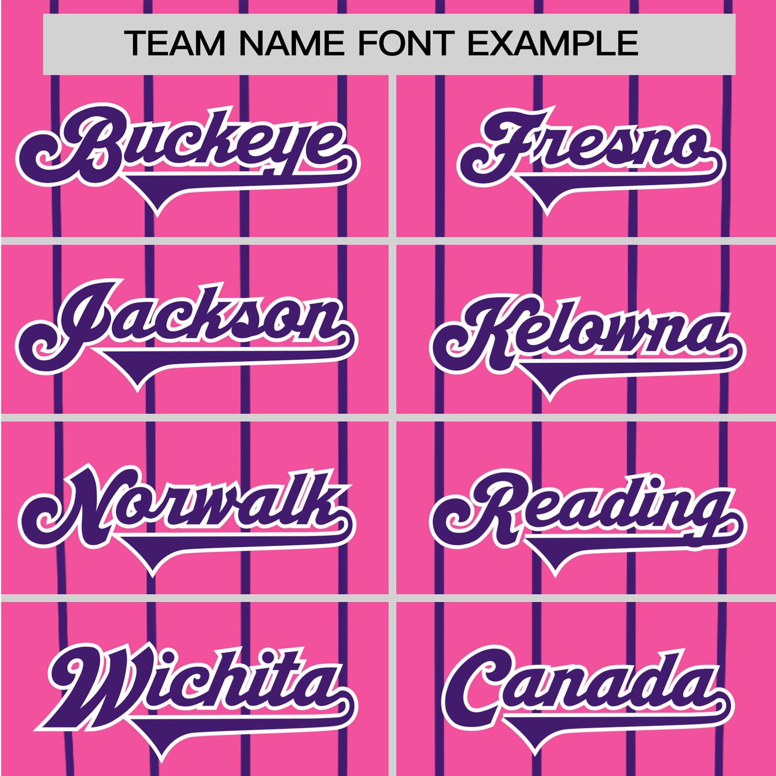 Custom Pink Purple Pinstripe Purple-Pink Authentic Raglan Sleeves Baseball Jersey