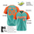 Custom Bright Green-Orange Pinstripe Authentic Raglan Sleeves Baseball Jersey