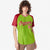 Custom Neon Green Red Pinstripe Red Neon-Green Authentic Raglan Sleeves Baseball Jersey