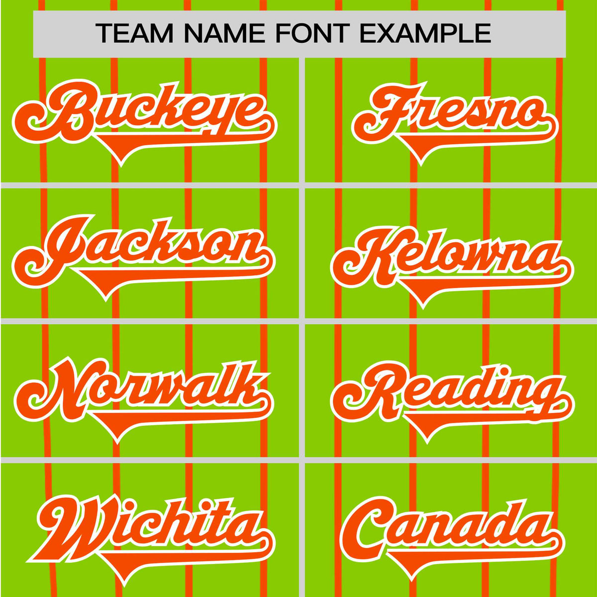 Custom Neon Green Orange Pinstripe Authentic Raglan Sleeves Baseball Jersey