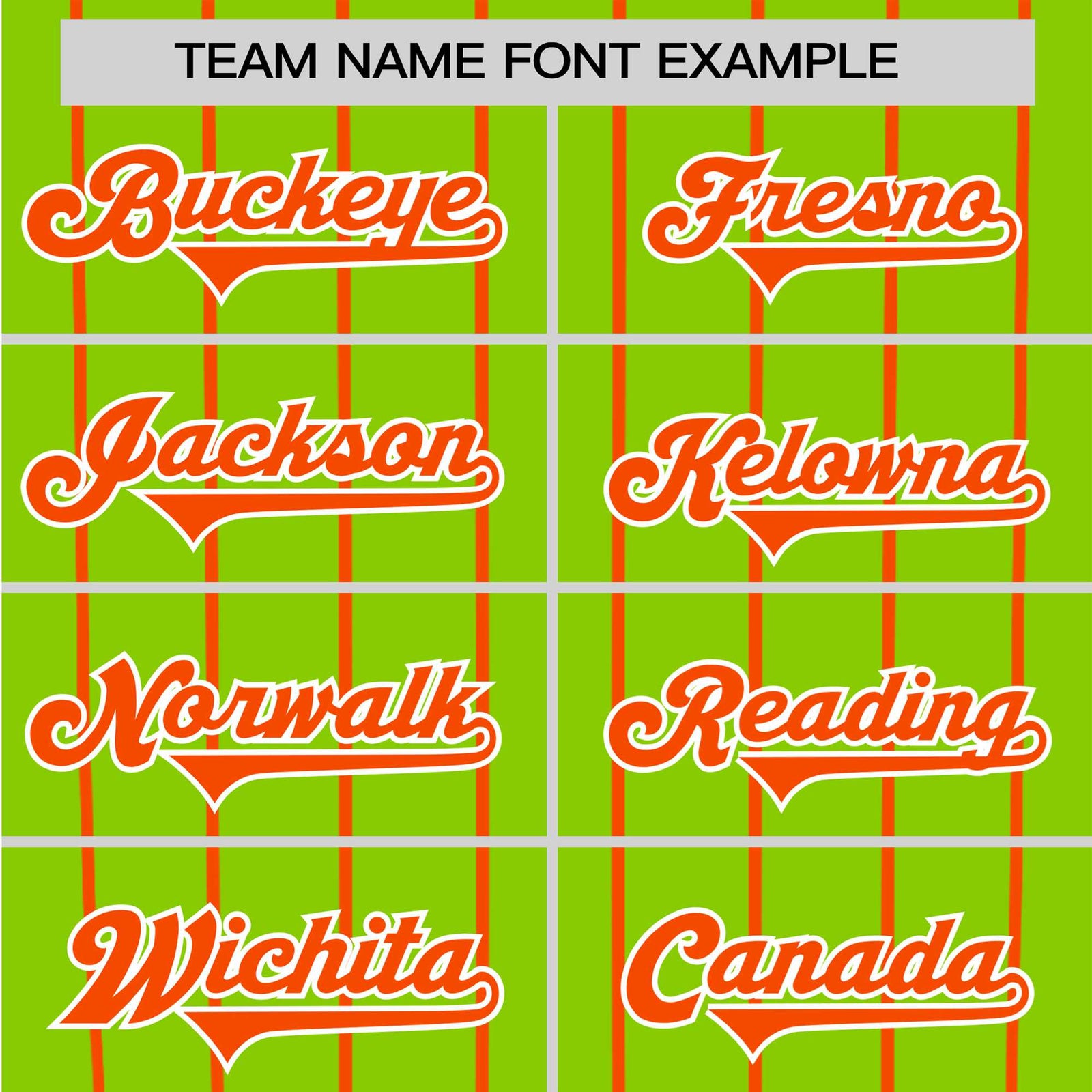 Custom Neon Green Orange Pinstripe Authentic Raglan Sleeves Baseball Jersey