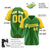 Custom Kelly Green-Yellow Pinstripe Authentic Raglan Sleeves Baseball Jersey