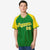 Custom Kelly Green-Yellow Pinstripe Authentic Raglan Sleeves Baseball Jersey