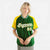 Custom Green Gold Pinstripe Authentic Raglan Sleeves Baseball Jersey