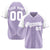 Custom Light Purple White Pinstripe White Light-Purple Authentic Raglan Sleeves Baseball Jersey