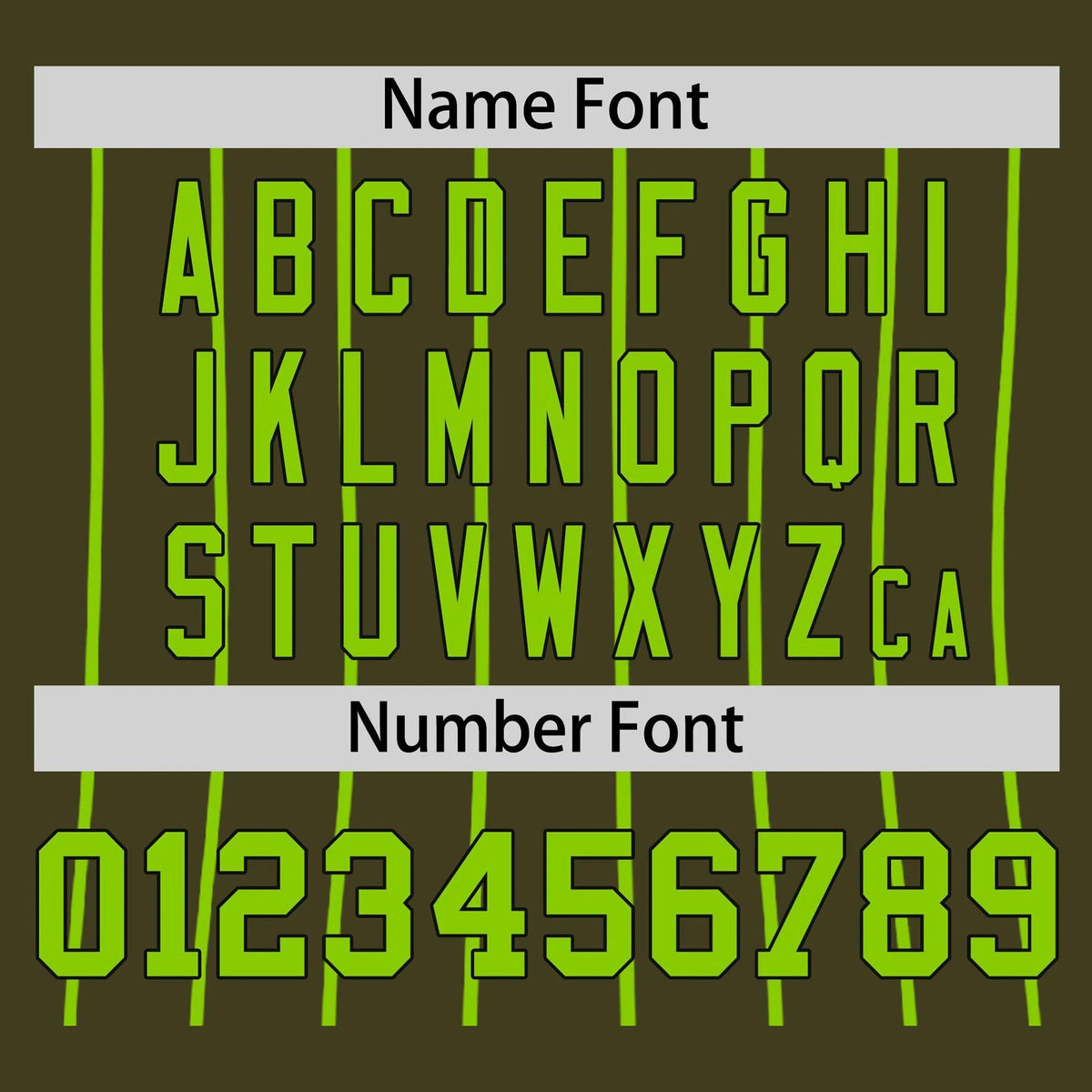 Custom Olive-Neon Green Pinstripe Authentic Raglan Sleeves Baseball Jersey