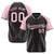 Custom Black Pink Pinstripe Pink-Black Authentic Raglan Sleeves Baseball Jersey