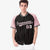 Custom Black Pink Pinstripe Pink-Black Authentic Raglan Sleeves Baseball Jersey