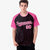 Custom Black Pink Pinstripe Pink-Black Authentic Raglan Sleeves Baseball Jersey