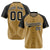 Custom Old Gold-Black Pinstripe Black Old-Gold Authentic Raglan Sleeves Baseball Jersey