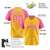 Custom Gold Pink Pinstripe Gold Pink Authentic Raglan Sleeves Baseball Jersey