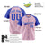 Custom Pink-Royal Blue Pinstripe Authentic Raglan Sleeves Baseball Jersey