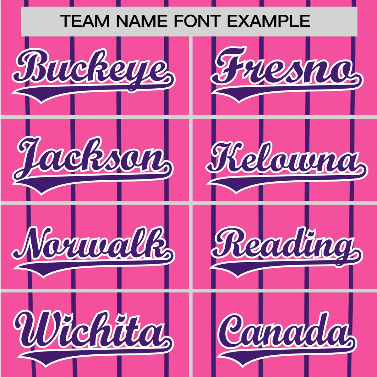 Custom Pink Purple Pinstripe Purple-Pink Authentic Raglan Sleeves Baseball Jersey