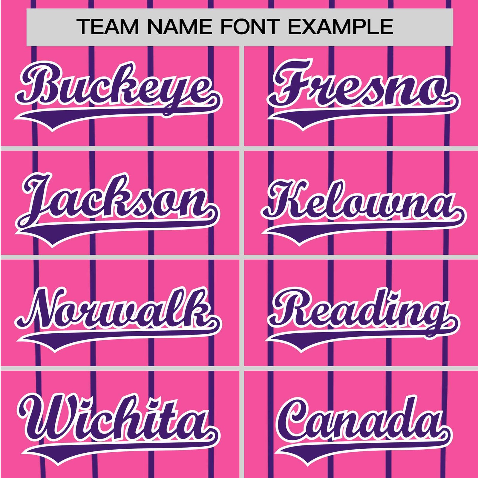 Custom Pink Purple Pinstripe Purple-Pink Authentic Raglan Sleeves Baseball Jersey