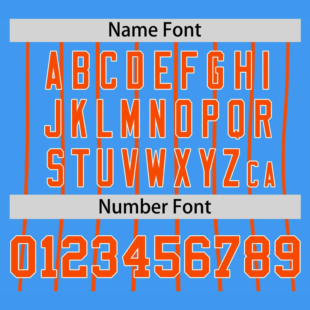 Custom Blue Orange Pinstripe Orange-Blue Authentic Raglan Sleeves Baseball Jersey