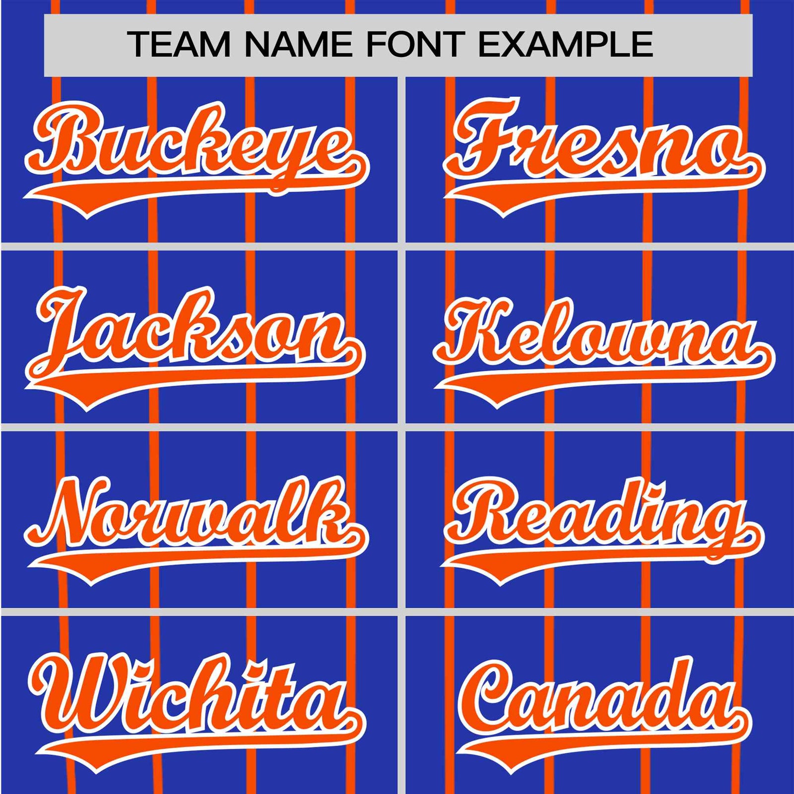 Custom Royal Blue-Orange Pinstripe Authentic Raglan Sleeves Baseball Jersey