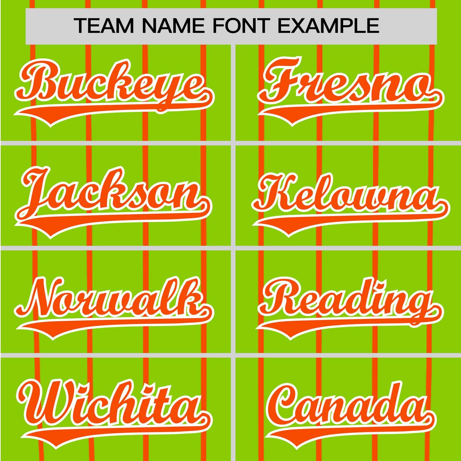 Custom Neon Green Orange Pinstripe Authentic Raglan Sleeves Baseball Jersey