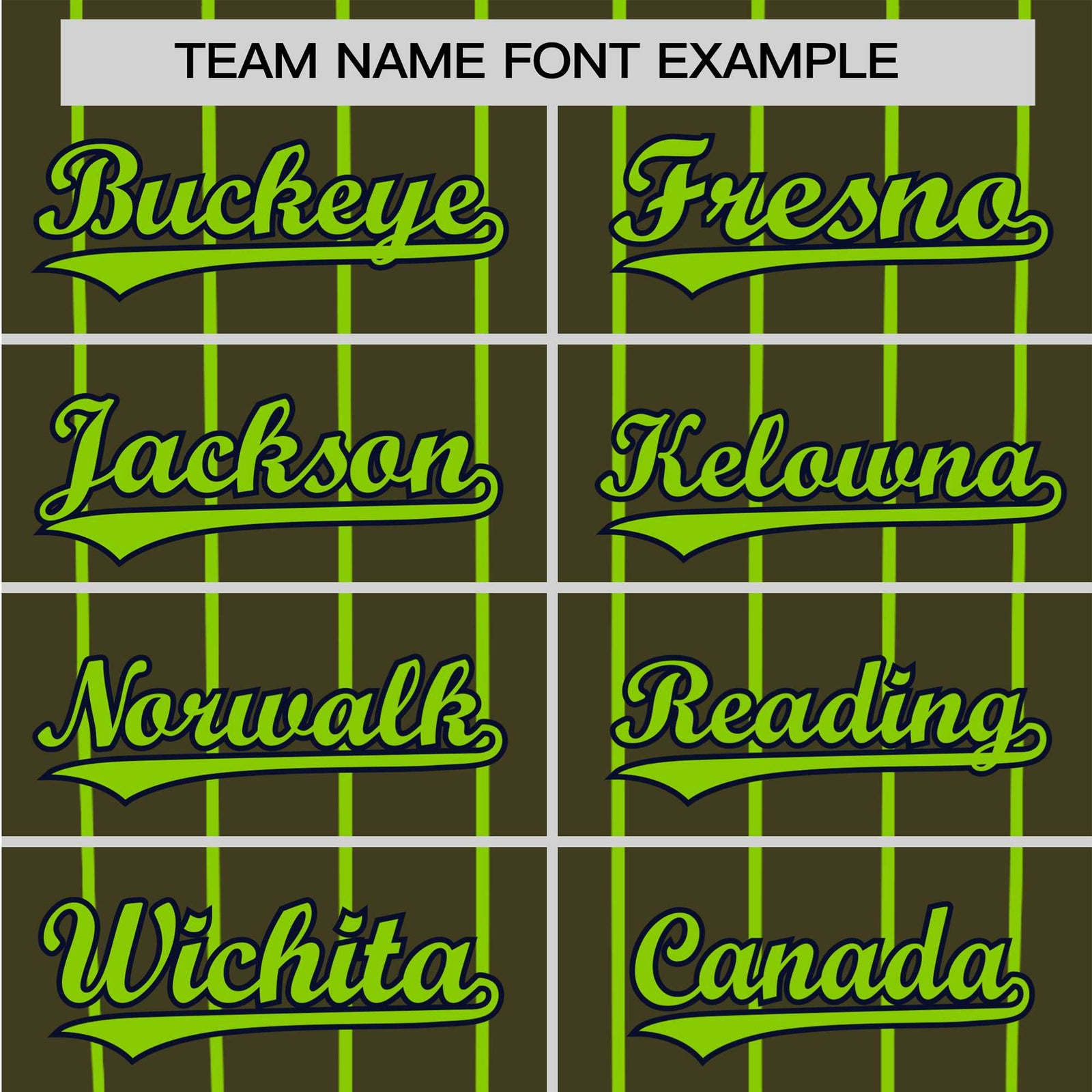 Custom Olive-Neon Green Pinstripe Authentic Raglan Sleeves Baseball Jersey