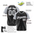 Custom Black Gray Pinstripe Gray-Black Authentic Raglan Sleeves Baseball Jersey