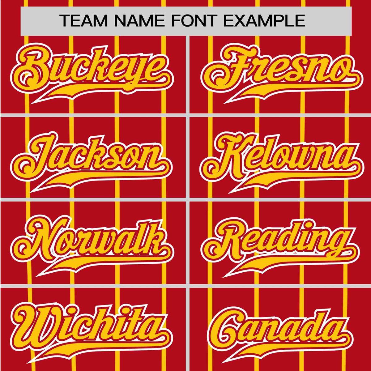 Custom Red Gold Pinstripe Authentic Raglan Sleeves Baseball Jersey