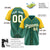 Custom Aqua Gold Pinstripe Authentic Raglan Sleeves Baseball Jersey