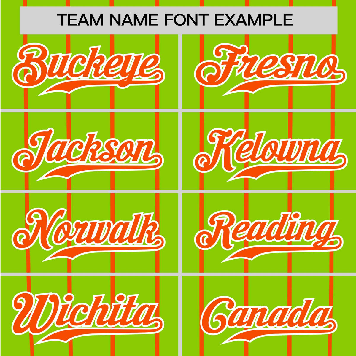 Custom Neon Green Orange Pinstripe Authentic Raglan Sleeves Baseball Jersey