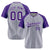 Custom Gray Purple Pinstripe Purple-Gray Authentic Raglan Sleeves Baseball Jersey