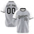 Custom Gray White Pinstripe White-Gray Authentic Raglan Sleeves Baseball Jersey