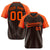 Custom Black Orange Pinstripe Orange-Black Authentic Raglan Sleeves Baseball Jersey