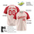 Custom Cream Red Pinstripe Red-Cream Authentic Raglan Sleeves Baseball Jersey