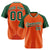 Custom Orange Green Pinstripe Green Orange Authentic Raglan Sleeves Baseball Jersey