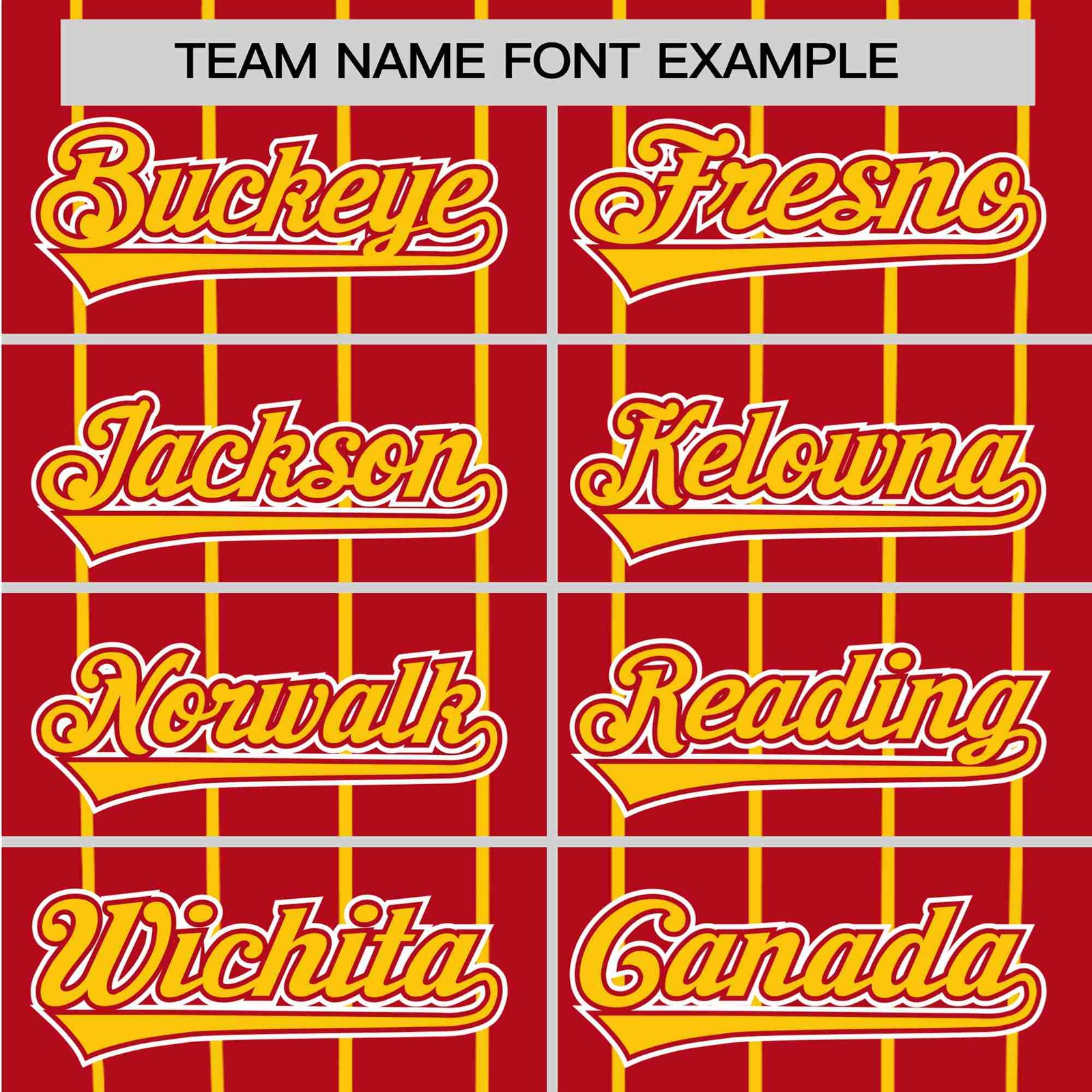 Custom Red Gold Pinstripe Authentic Raglan Sleeves Baseball Jersey