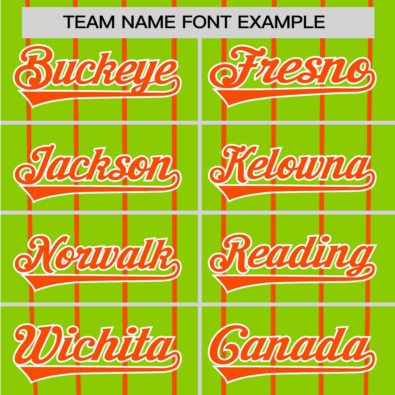 Custom Neon Green Orange Pinstripe Authentic Raglan Sleeves Baseball Jersey