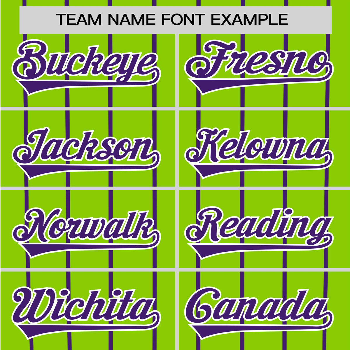 Custom Neon Green-Purple Pinstripe Purple-Neon Green Authentic Raglan Sleeves Baseball Jersey