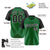 Custom Kelly Green Black Pinstripe Authentic Raglan Sleeves Baseball Jersey