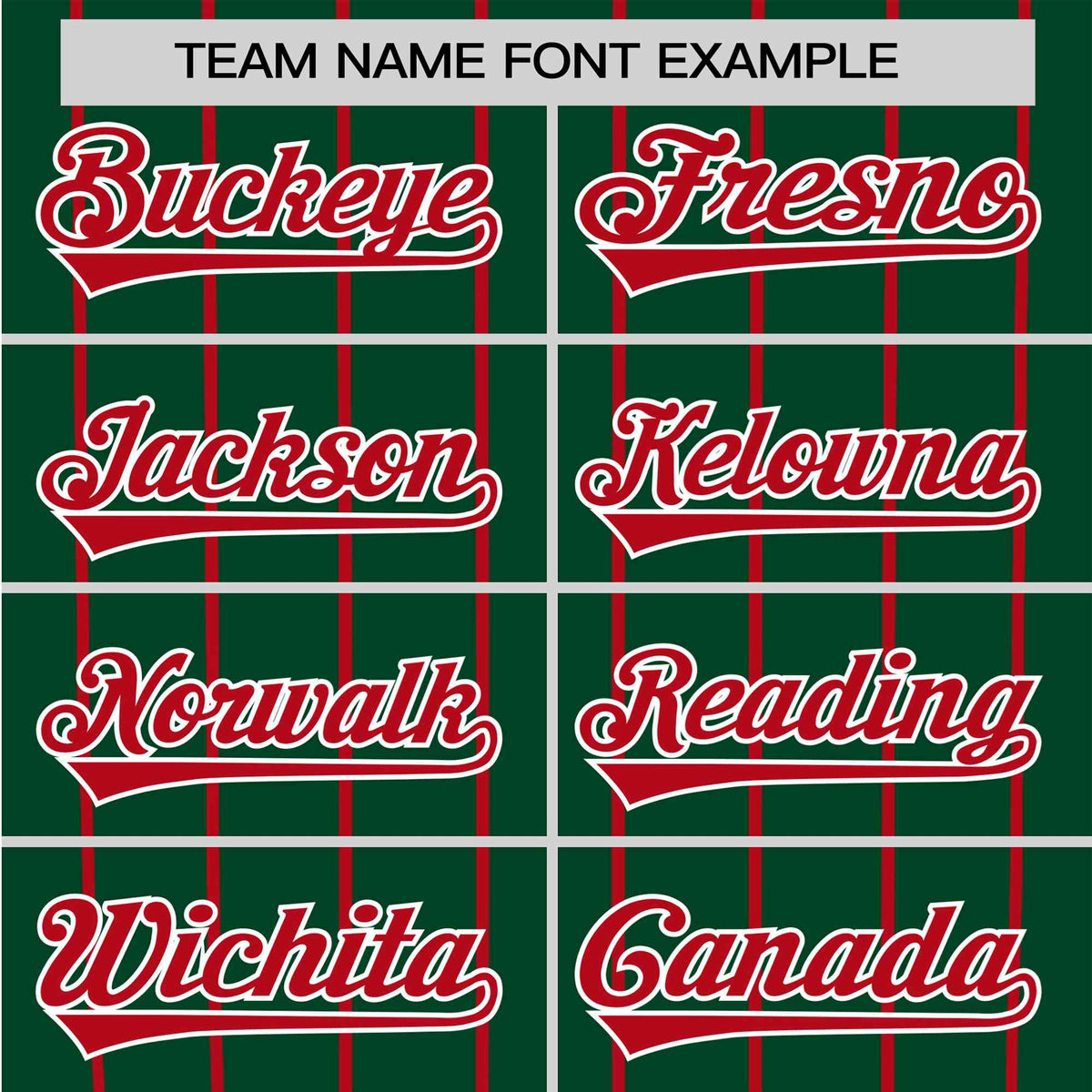 Custom Green Red Pinstripe Authentic Raglan Sleeves Baseball Jersey