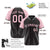 Custom Black Pink Pinstripe Pink-Black Authentic Raglan Sleeves Baseball Jersey