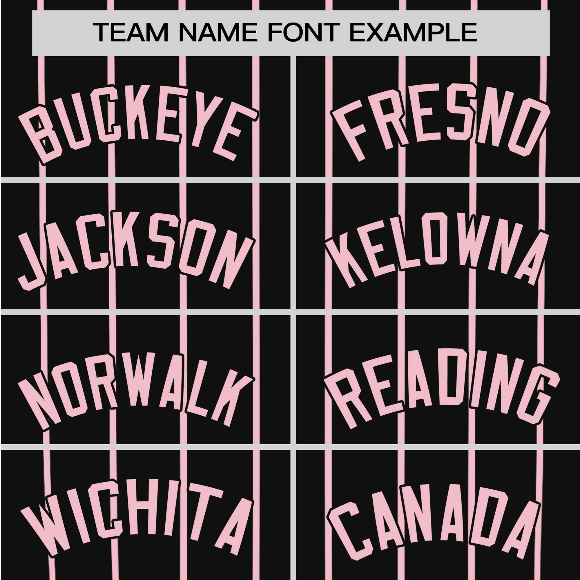 Custom Black Pink Pinstripe Pink-Black Authentic Raglan Sleeves Baseball Jersey